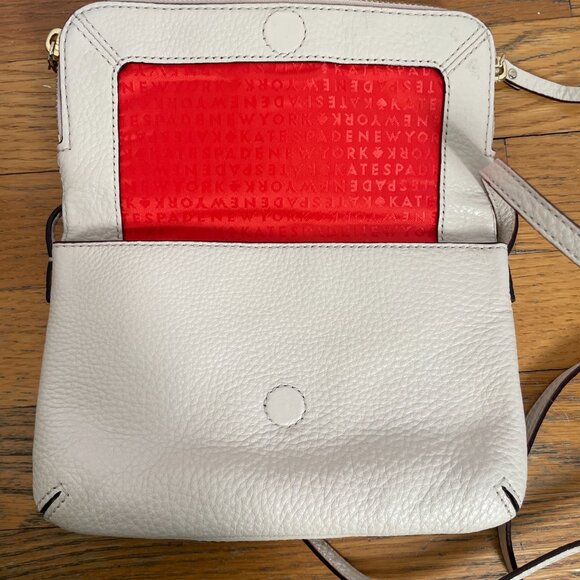 Kate Spade New York Mansfield Mariana pebbled leather crossbody bag Beige - Picture 4 of 10